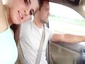 Babes Blowjob In The Car
